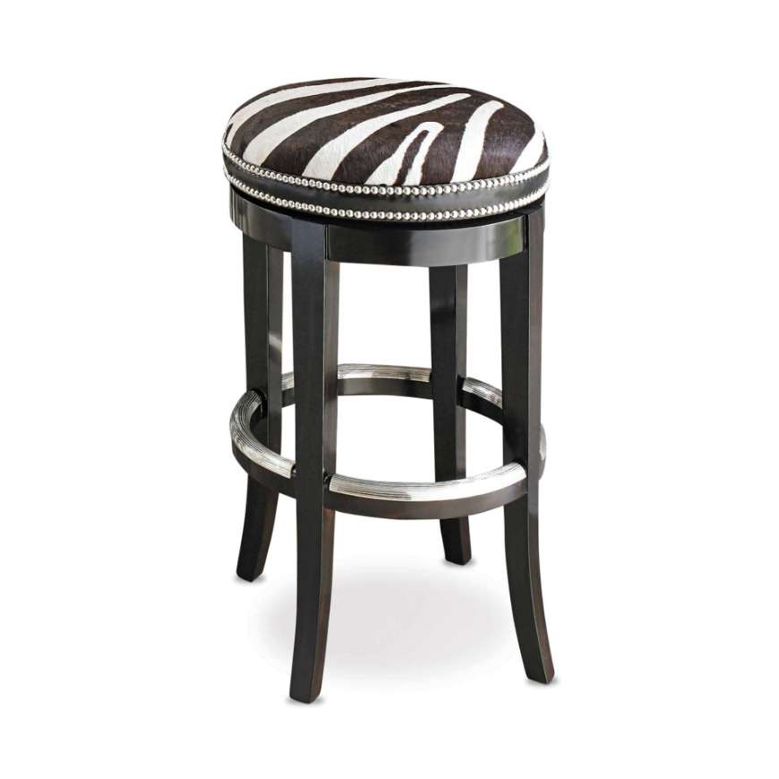 Picture of ZEBRANO SWIVEL BARSTOOL - BACKLESS