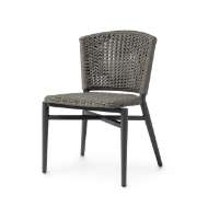 Picture of NINA OUTDOOR STACKABLE SIDE CHAIR, CHARCOAL