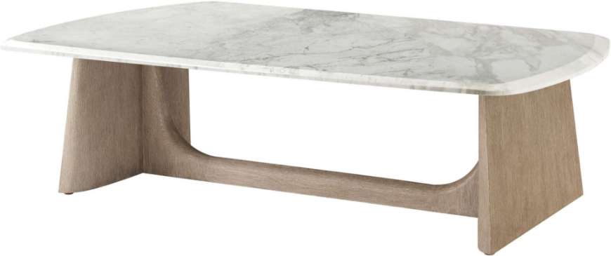 Picture of REPOSE WOODEN COFFEE TABLE QUARTZ TOP