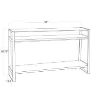 Picture of ANDRES HAIR ON HIDE CONSOLE LARGE (BRASS)