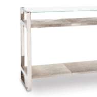 Picture of ANDRES HAIR ON HIDE CONSOLE LARGE (POLISHED NICKEL)