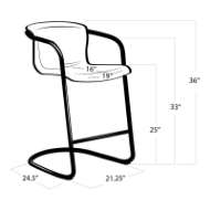 Picture of AXL COUNTER STOOL (SET OF 2) - DISTRESSED WHISKEY