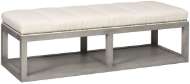 Picture of WAYLAND THIN RECTANGULAR WOOD OTTOMAN