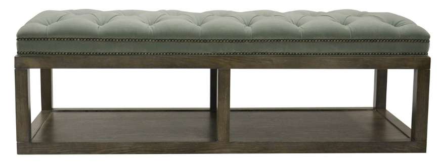 Picture of WAYLAND THIN RECTANGULAR WOOD OTTOMAN
