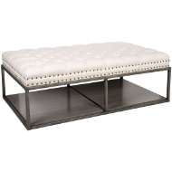 Picture of WAYLAND LARGE RECTANGULAR METAL OTTOMAN