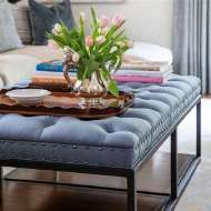Picture of WAYLAND LARGE RECTANGULAR METAL OTTOMAN