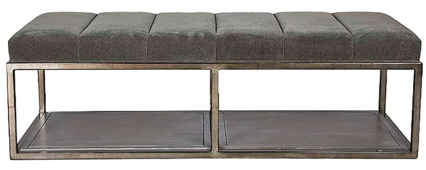 Picture of WAYLAND THIN RECTANGULAR METAL OTTOMAN