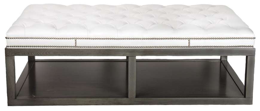 Picture of WAYLAND LARGE RECTANGULAR WOOD OTTOMAN