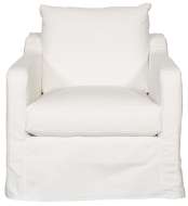 Picture of THEO SLIPCOVERED MUSLIN SWIVEL CHAIR