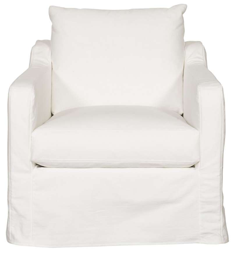 Picture of THEO SLIPCOVERED MUSLIN SWIVEL CHAIR