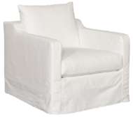 Picture of THEO SLIPCOVERED MUSLIN SWIVEL CHAIR